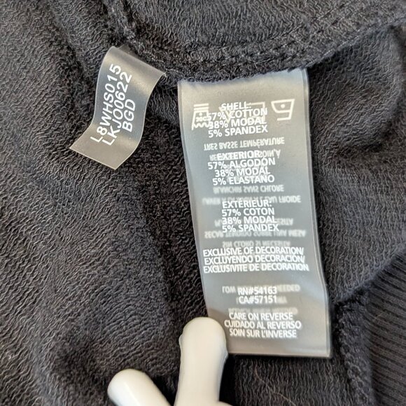 Karl Lagerfeld Paris Size Small Black Sweatshirt with Self Silhouette - Picture 12 of 15